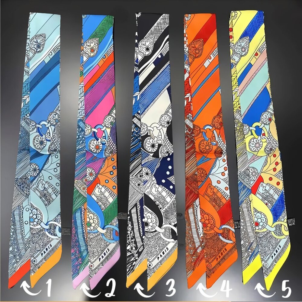 Skinny Scarf - Bag Charm, Bow, Neck Tie - Scarves Collection - Picture 3 of 17